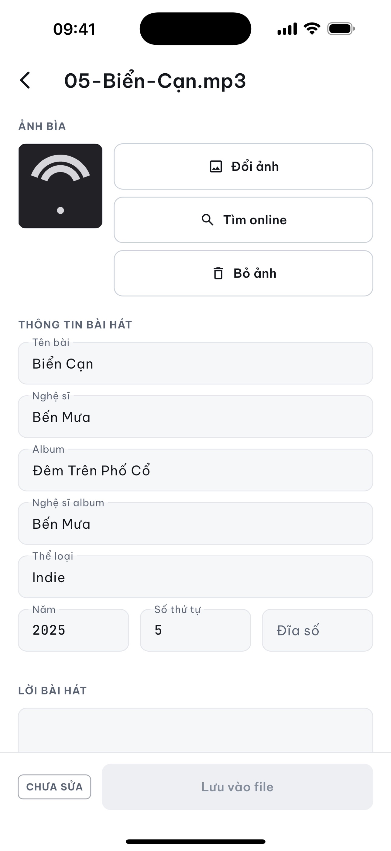 Screenshot 7 of SynqTag - Edit Song's Metadata