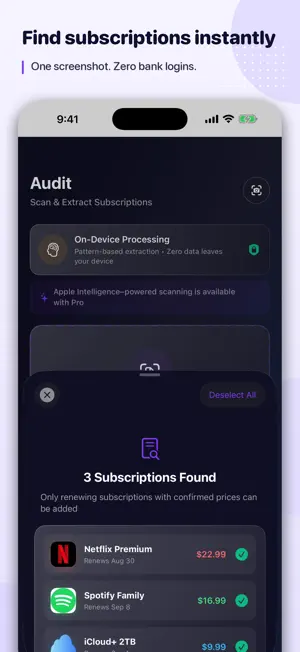 VaultAudit AI: Sub Tracker screenshot 2