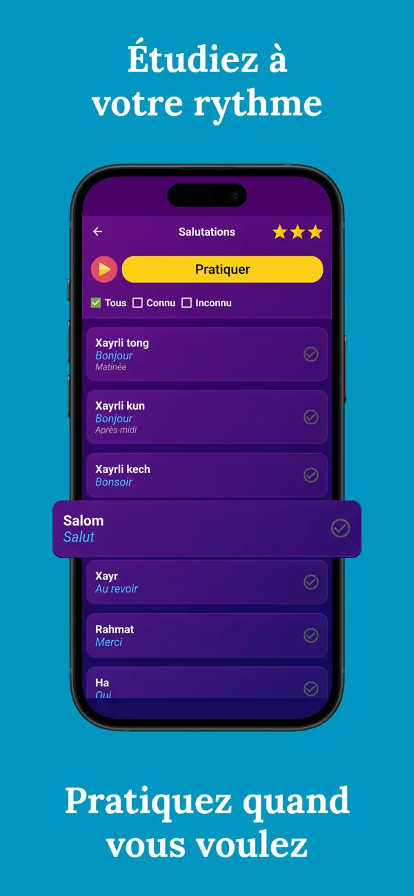 Screenshot #3 pour BNR: Apprendre l'ouzbek