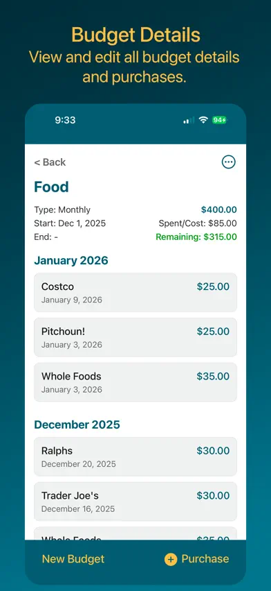 BudgetESF screenshot 2