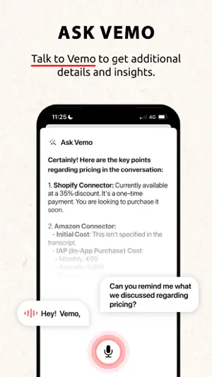Vemo: AI Note Taker screenshot 3