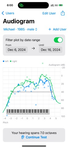 ListenUp Hearing Test screenshot