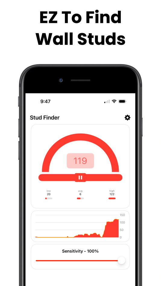 #1. Magnetometer Stud Finder (iOS) 由: Steve Veloudos