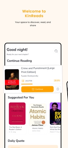 Kinreads screenshot