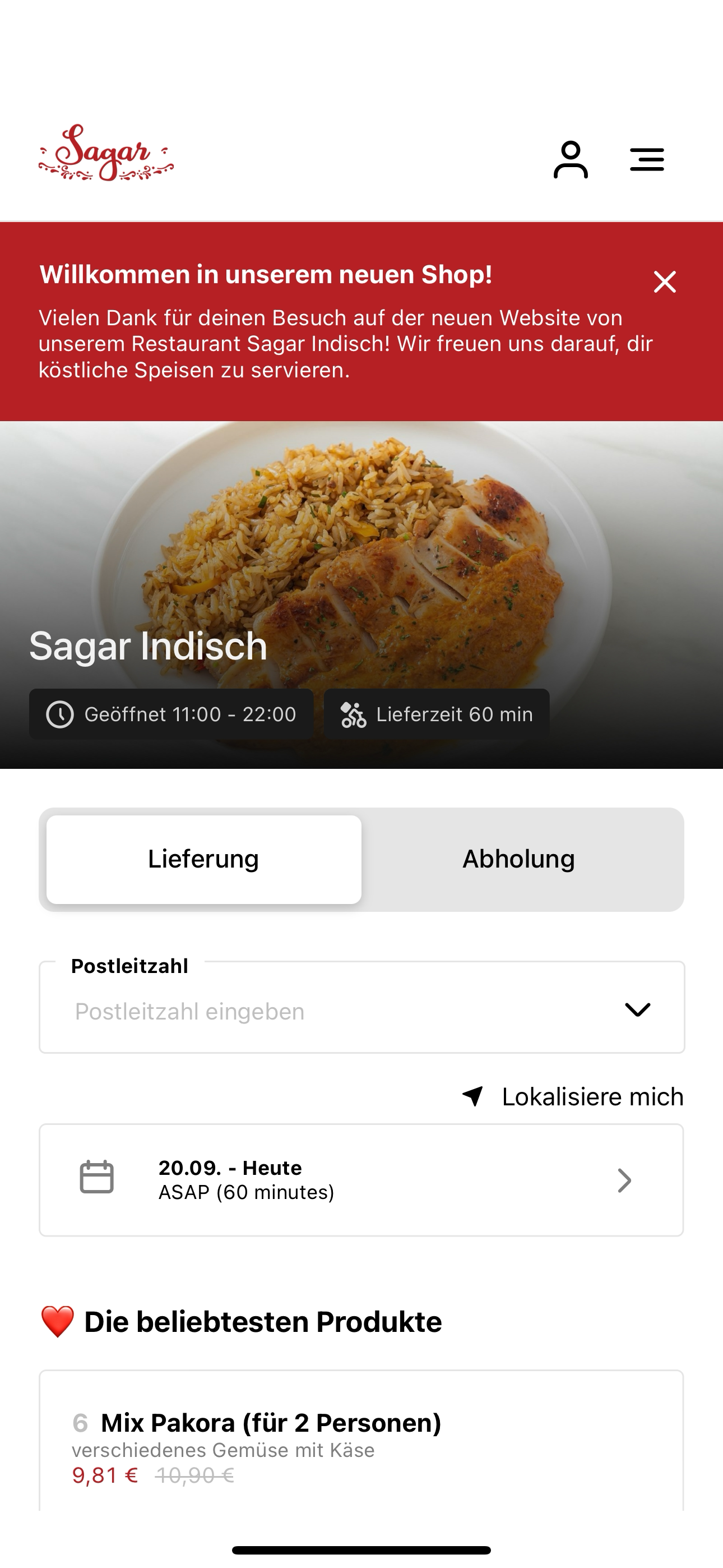 Sagar Indisch screenshot 3