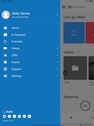 Dubb: AI, teleprompter, video iPad screenshot