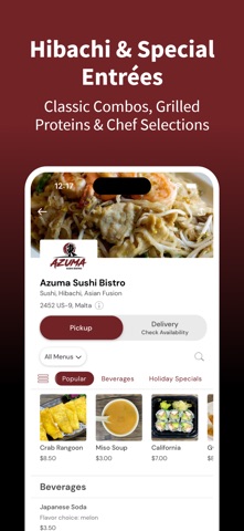 Azuma Sushi Bistro iPhone screenshot