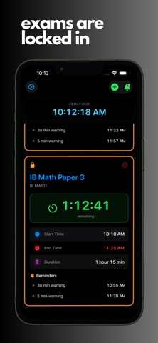 My Exam Timer iPhone screenshot