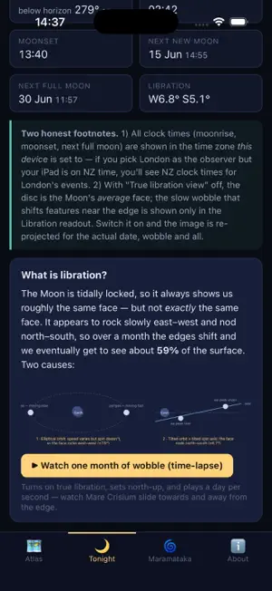Te Marama: Moon Atlas screenshot 2