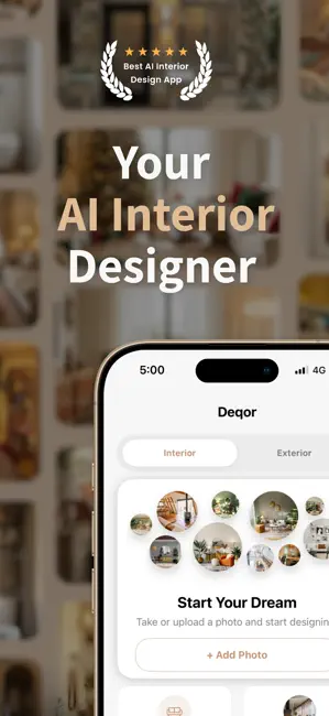 AI Interior Design - Deqor iPhone screenshot 1