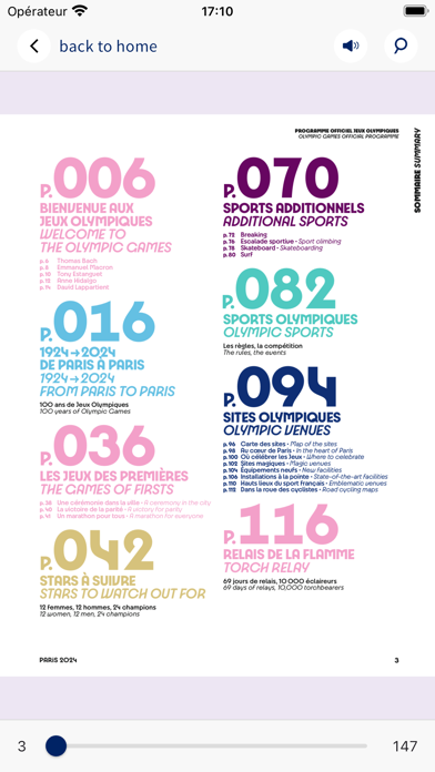 Paris 2024 Official Programme Screenshot