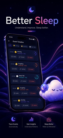 Snore Track - Sleep Tracker iPhone screenshot