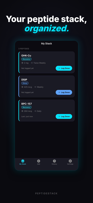 PeptideStack: Peptide Tracker Screenshot 1 of 5
