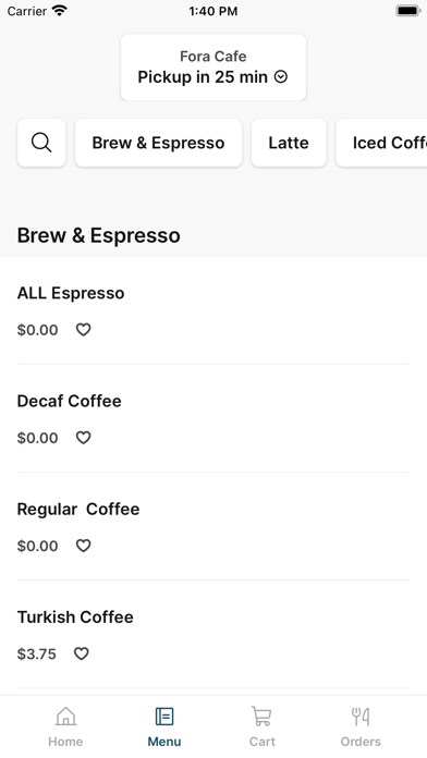 Fora Cafe iPhone screenshot 2 - Food & Drink app