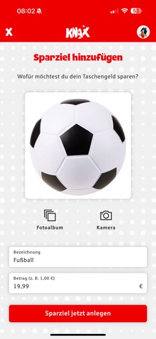 KNAX-Taschengeld-App screenshot