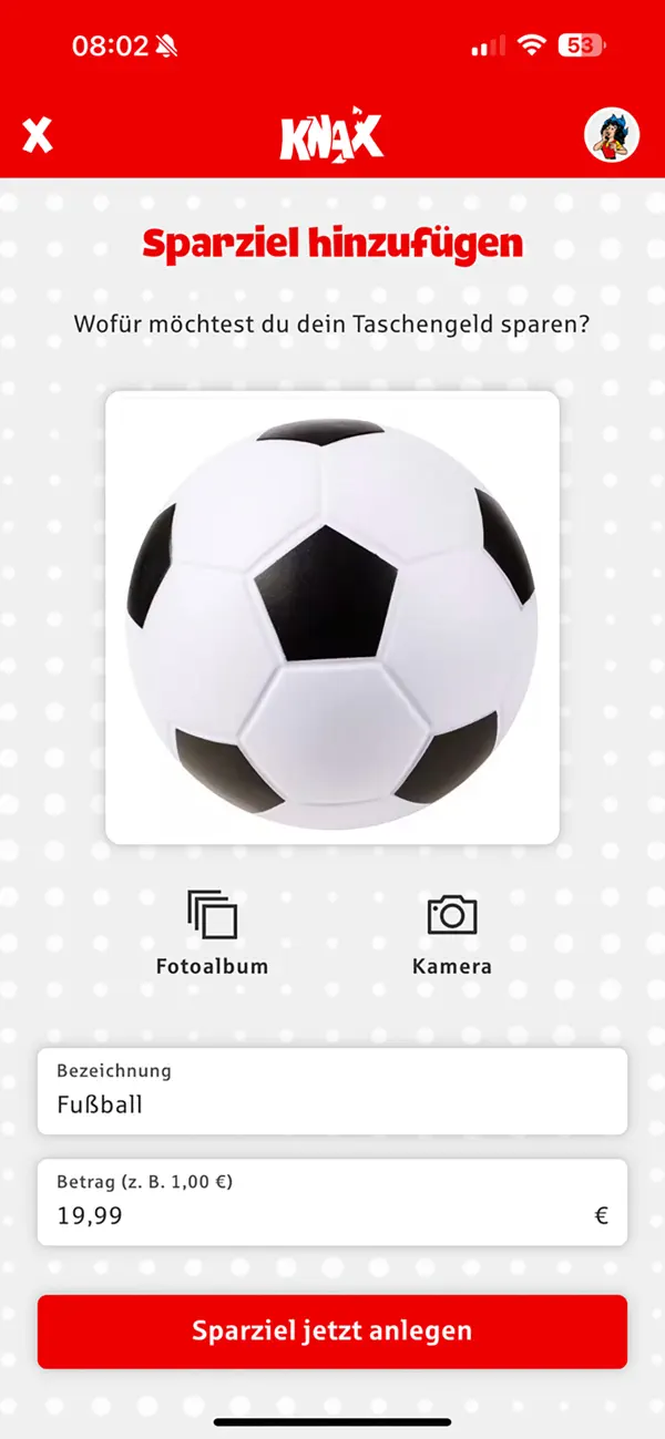 KNAX-Taschengeld-App iPhone App Screenshot 7 – Finanzen