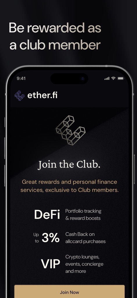 ether.fi: Crypto Card & Spend - Discover the extensive member benefits, including DeFi portfolio tracking and reward boosts, alongside premium VIP perks like crypto lounge access and concierge services.