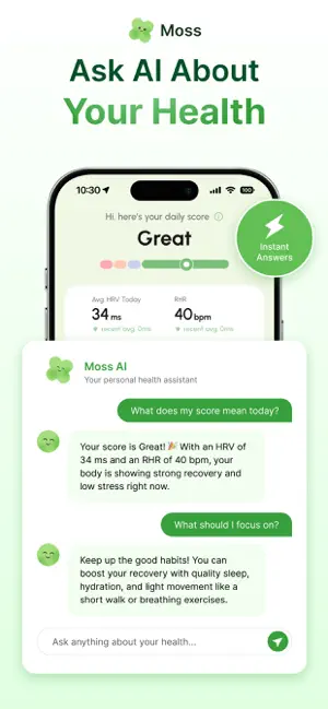 Moss: Stress & HRV Companion screenshot 4
