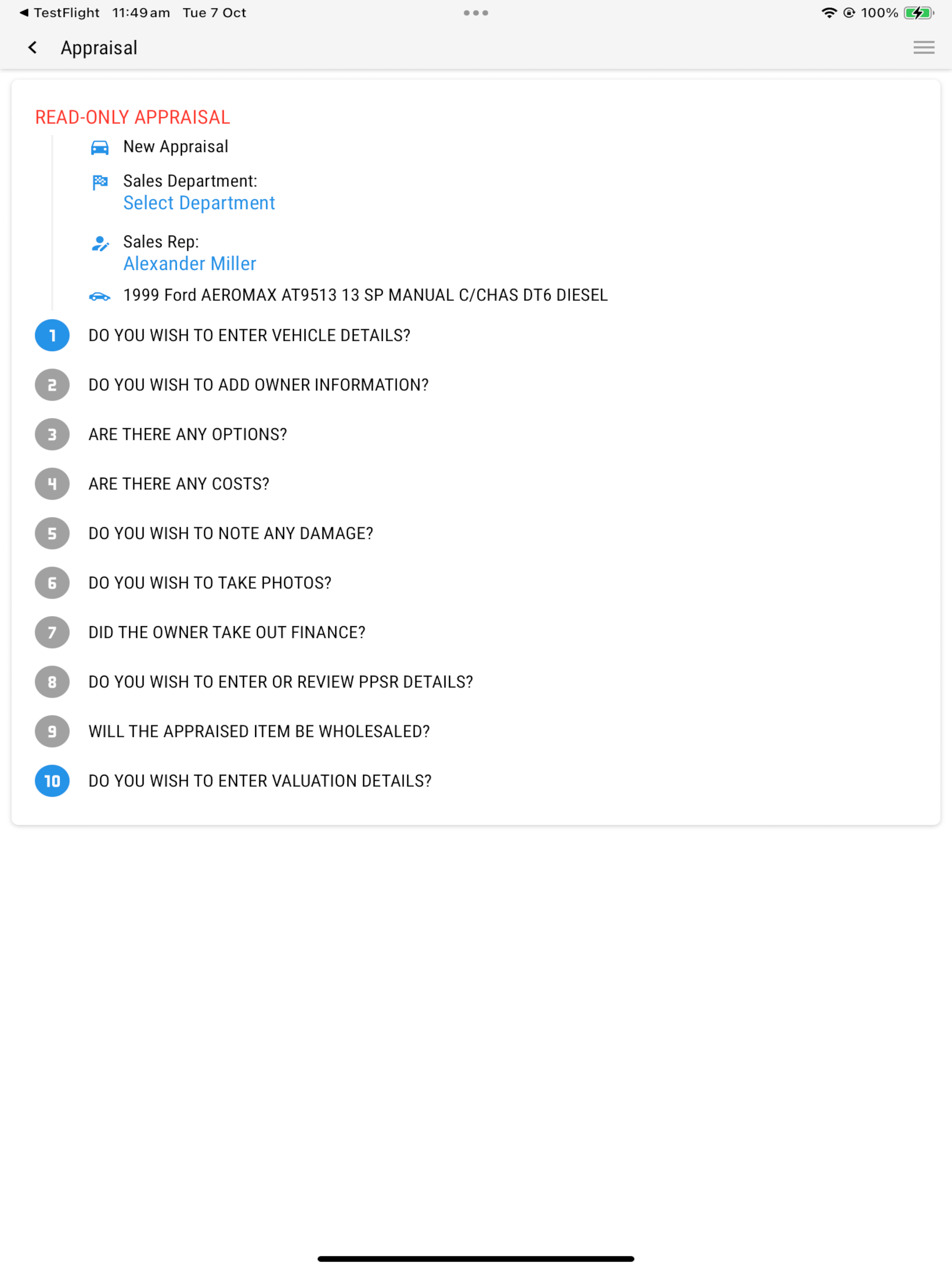 Appraisals App