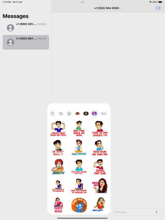 Screenshot #6 pour Animated Hindi Stickers Meme