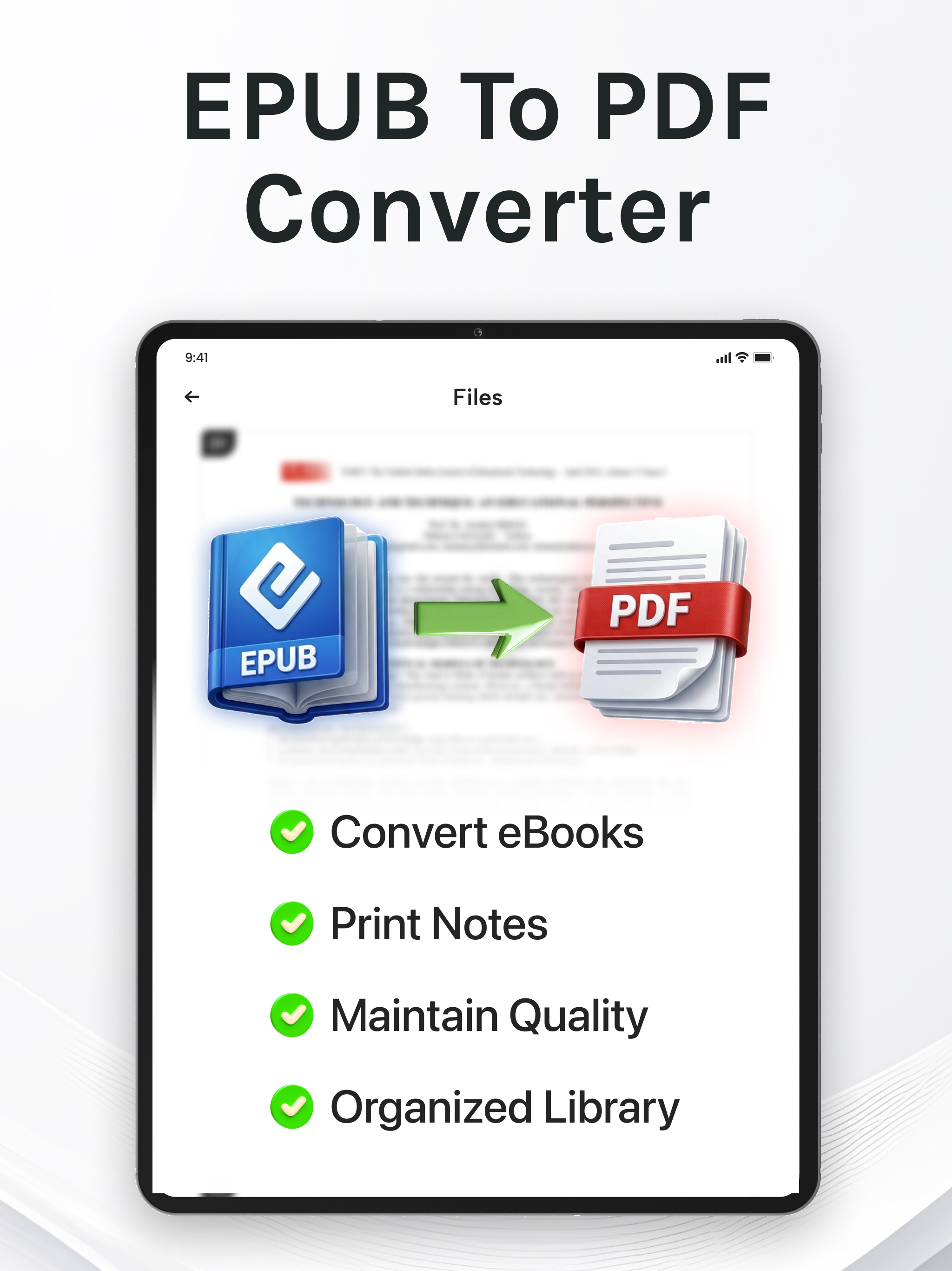 EPUB to PDF Converter - eBook