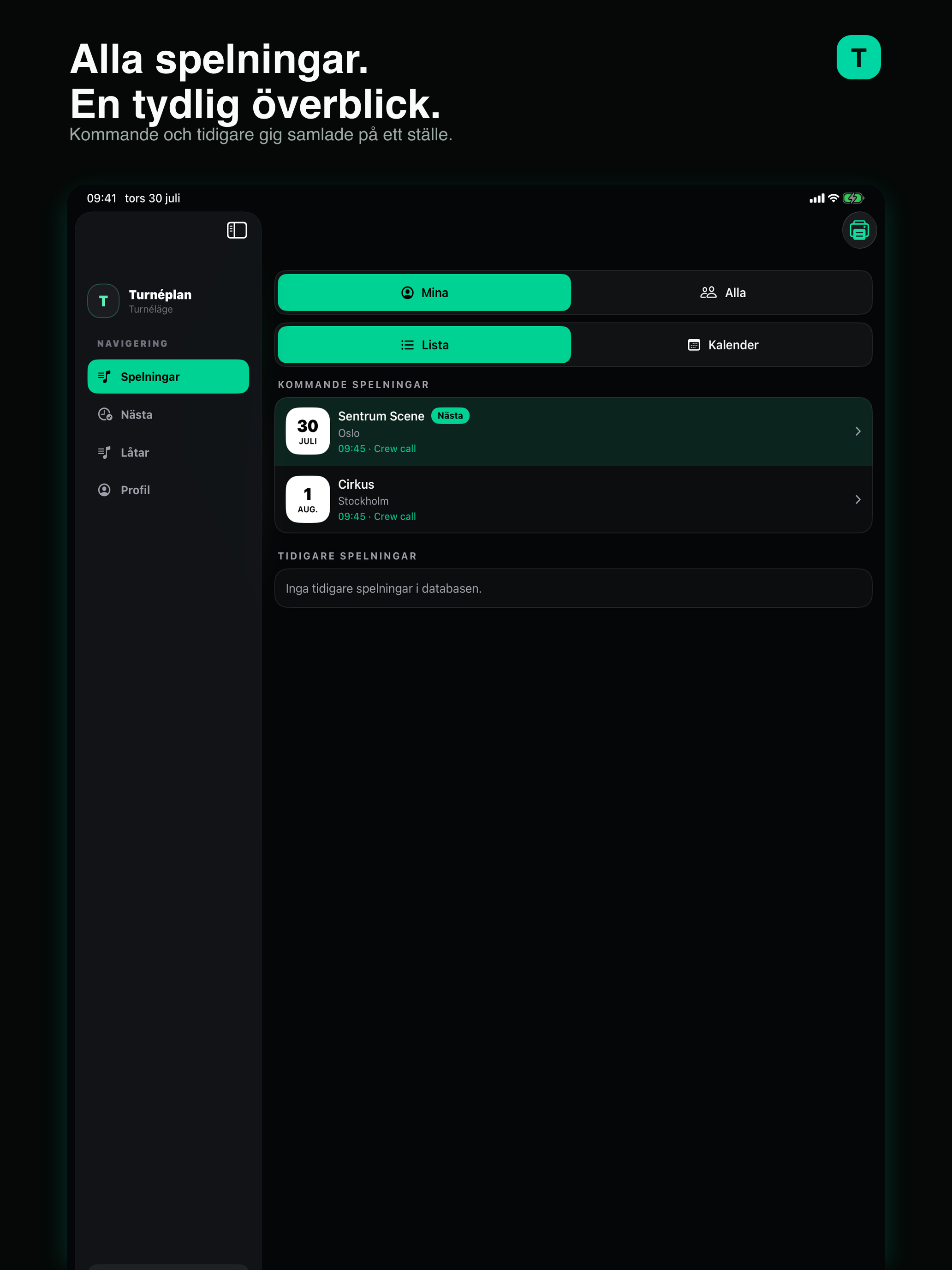 Turneplan screenshot 7