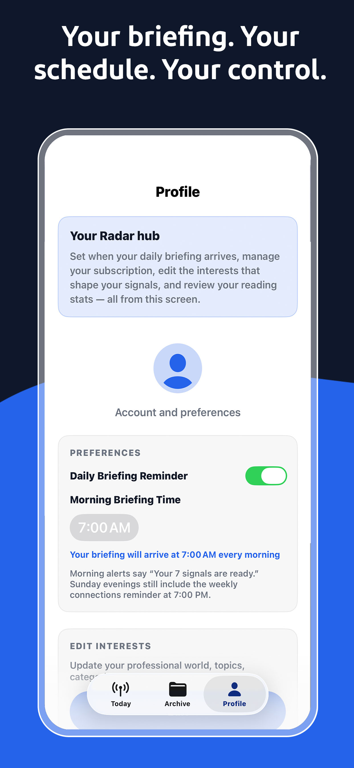 Radar: Morning Intelligence