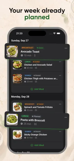 Meal Prep: Planner & Recipes screenshot 2