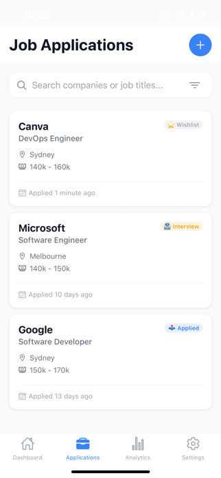 Job Search Tracker Screenshot 2 of 7