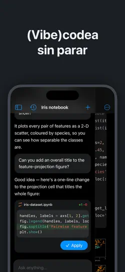 Captura de pantalla de Juno – Python Y Jupyter en iPhone 3