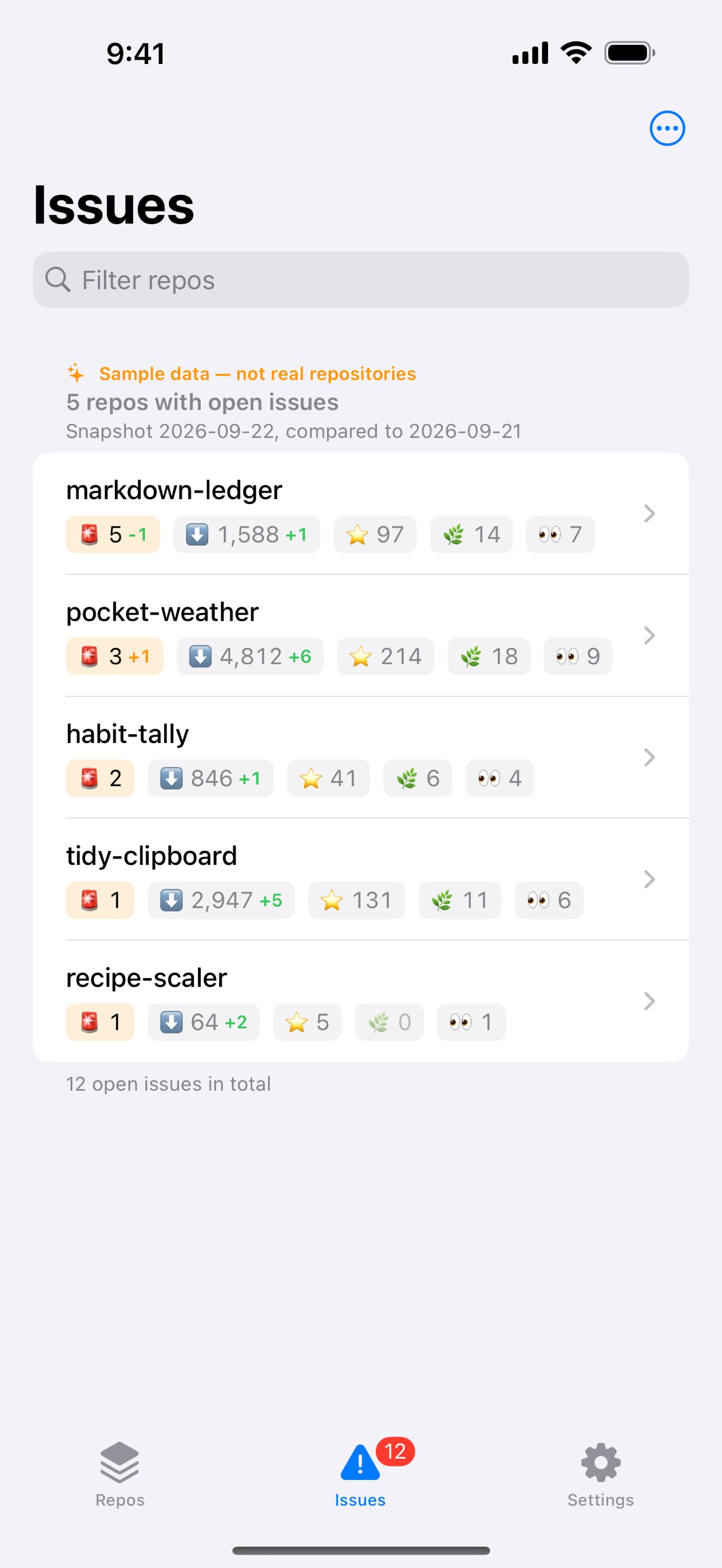 Screenshot 4 of hubHub — Repo Stats