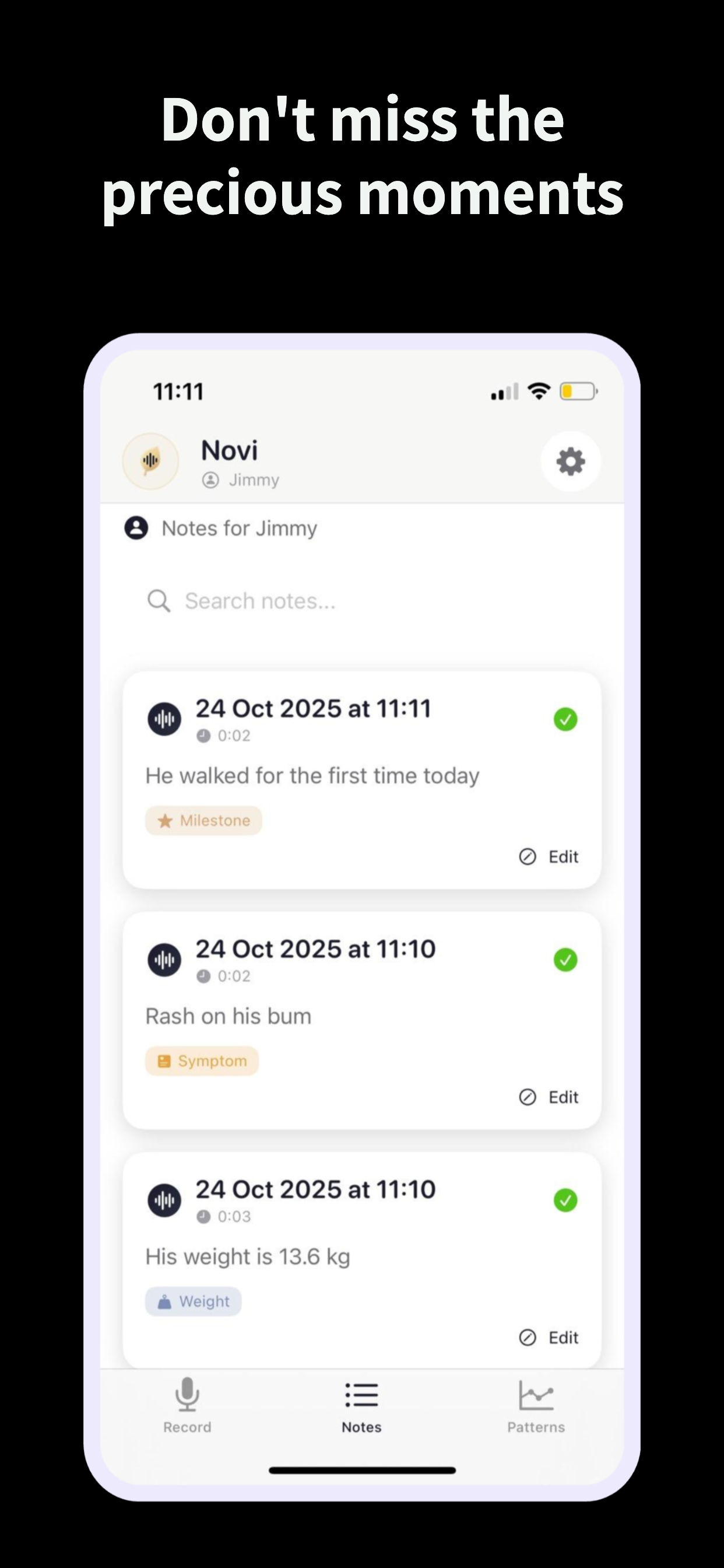 Novi - Baby Tracker