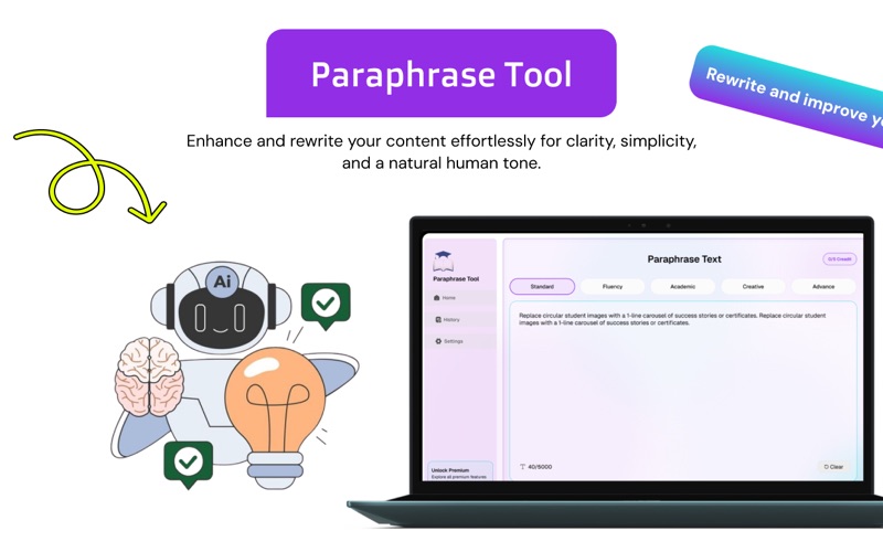 Paraphraser tool screenshot
