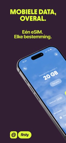 Firsty: Jouw wereldwijde eSIM iPhone screenshot 1