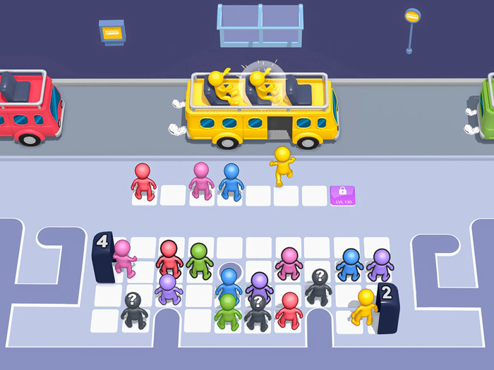 公車 果醬 3d 顏色 種類 遊戲 Bus Jam Game