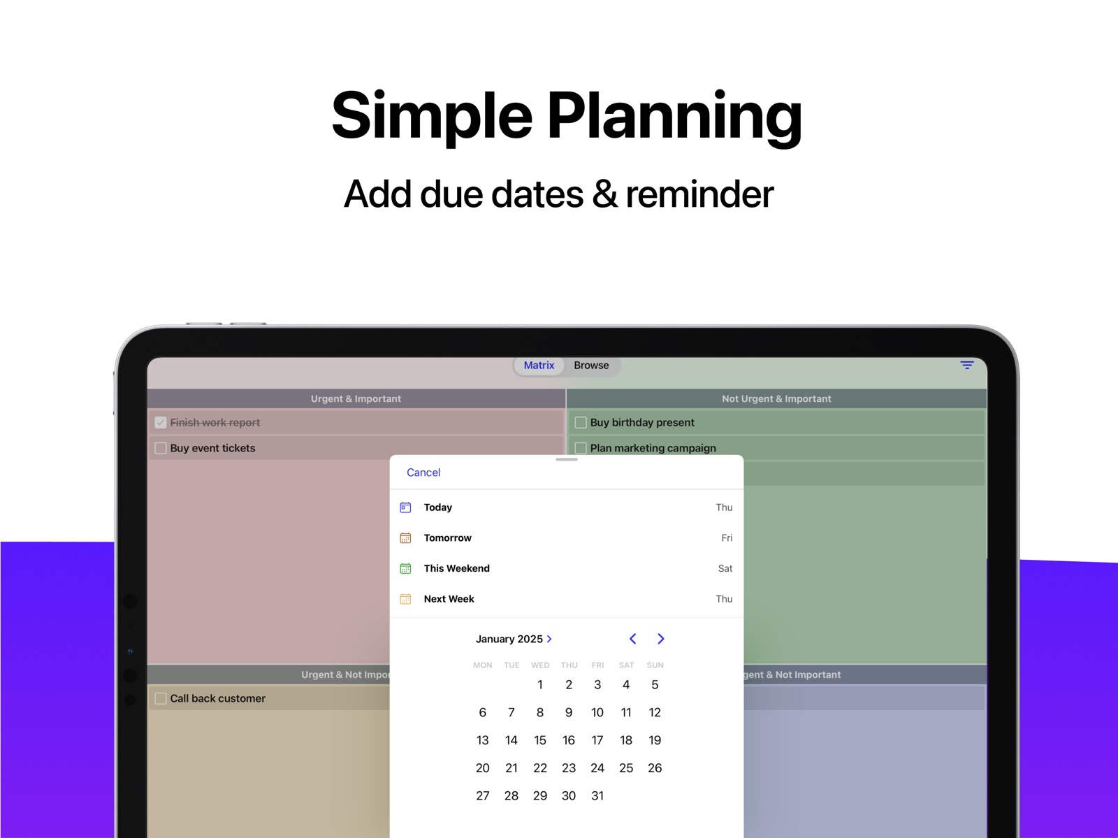 Matrix Manager - Task Manager ipad screenshot 3