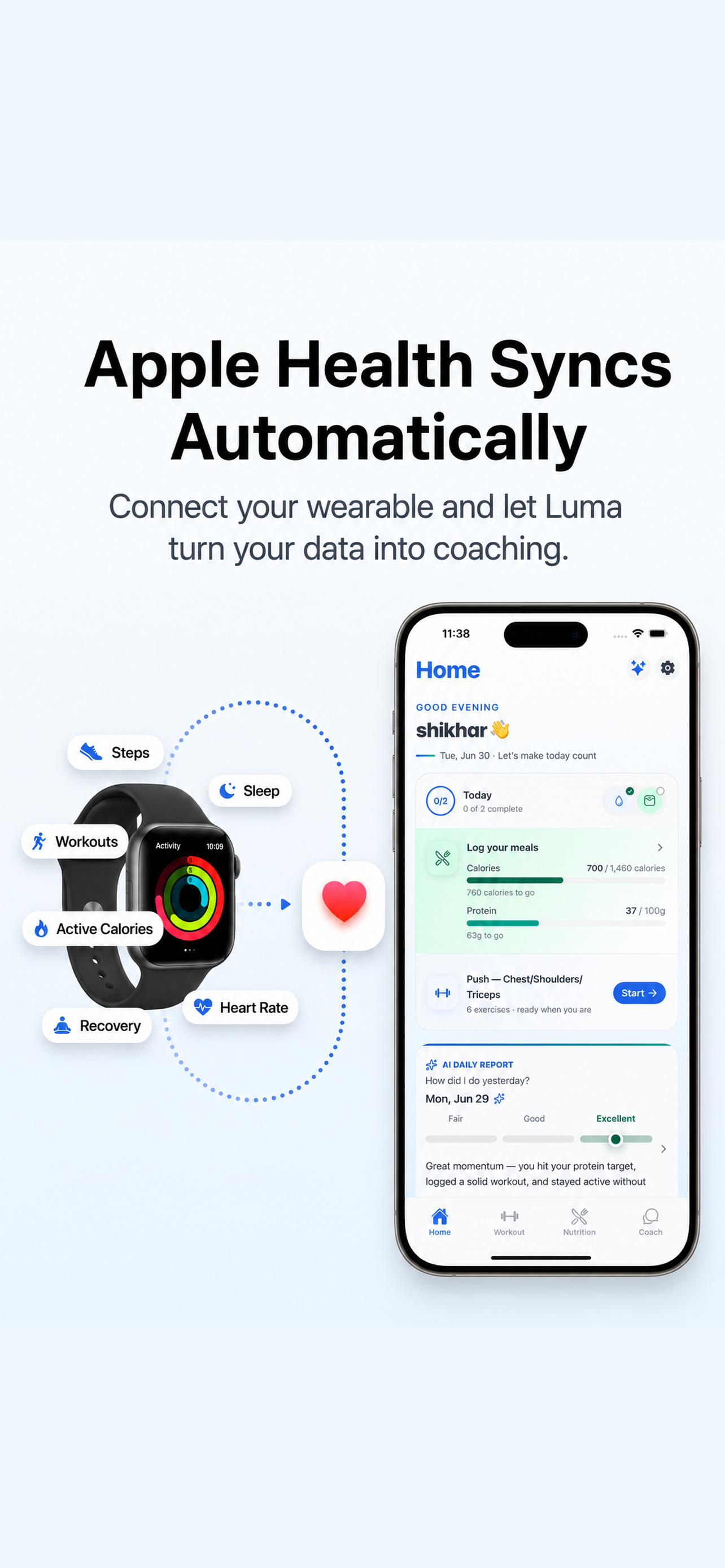 Luma: Nutrition and Fitness screenshot 2