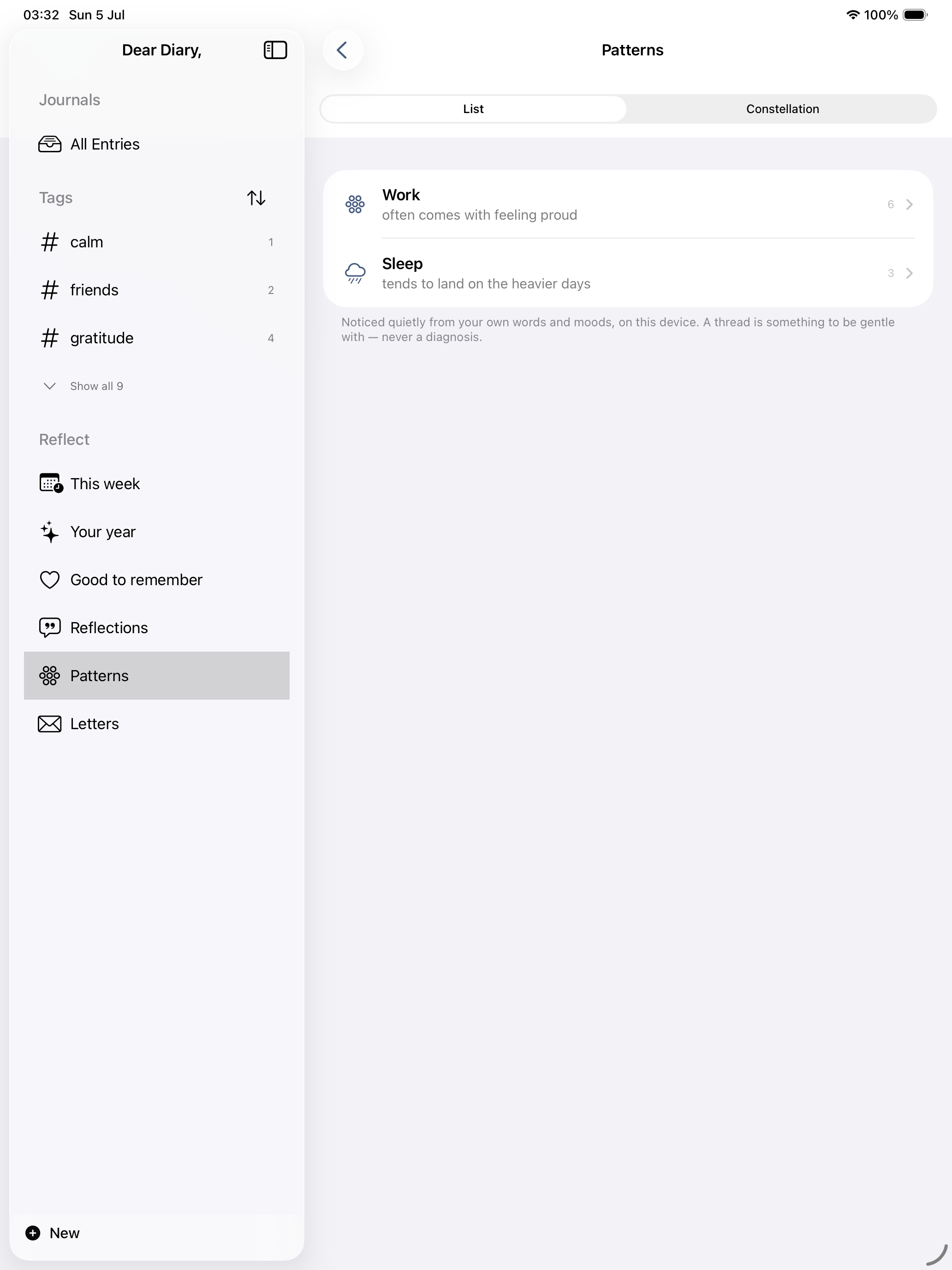 Dear Diary, — Journal screenshot 11