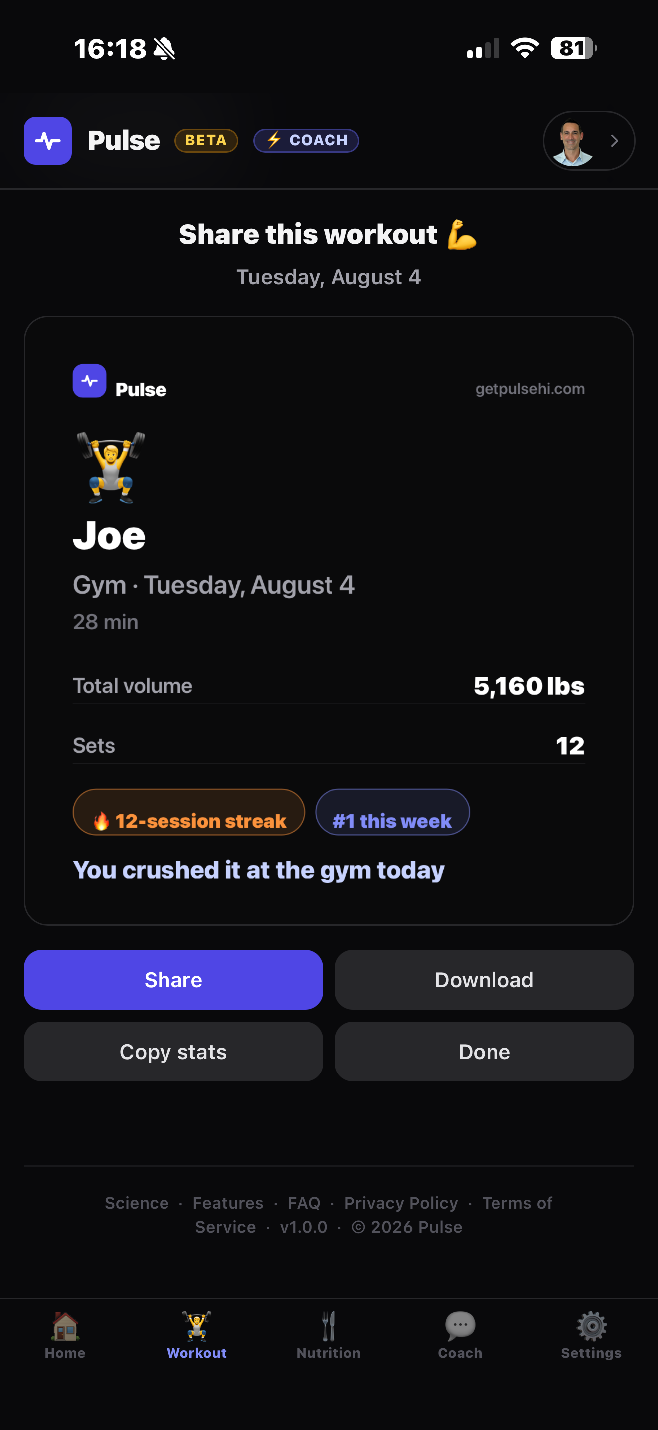 Pulse: AI Fitness Coach screenshot 5