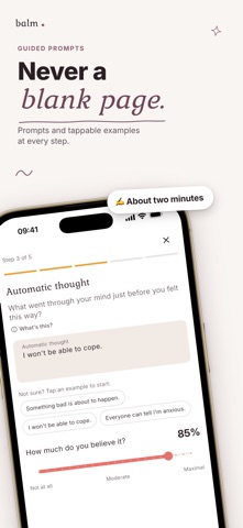 Balm: CBT Thought Diary Screenshot 4 of 7