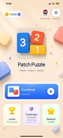 PatchFit Block Grid Puzzle Screenshot 1 of 8