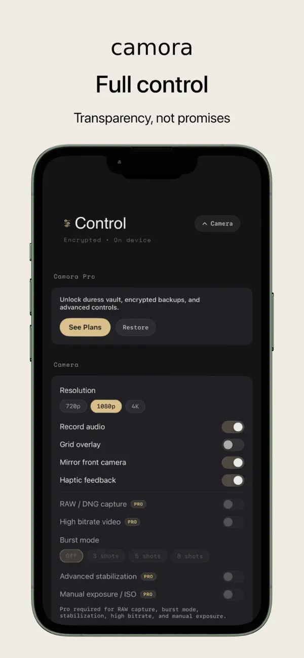 Screenshot #3 pour Camora App