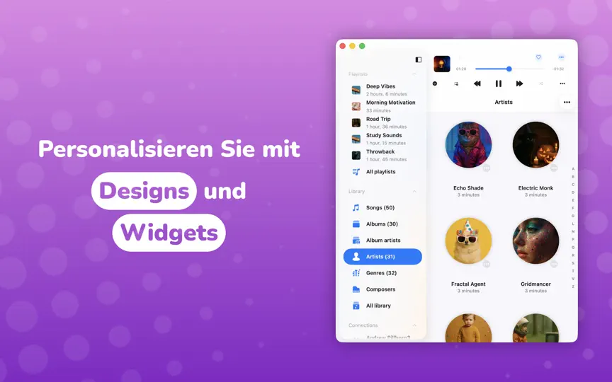 Screenshot von Evermusic auf dem iPhone 10