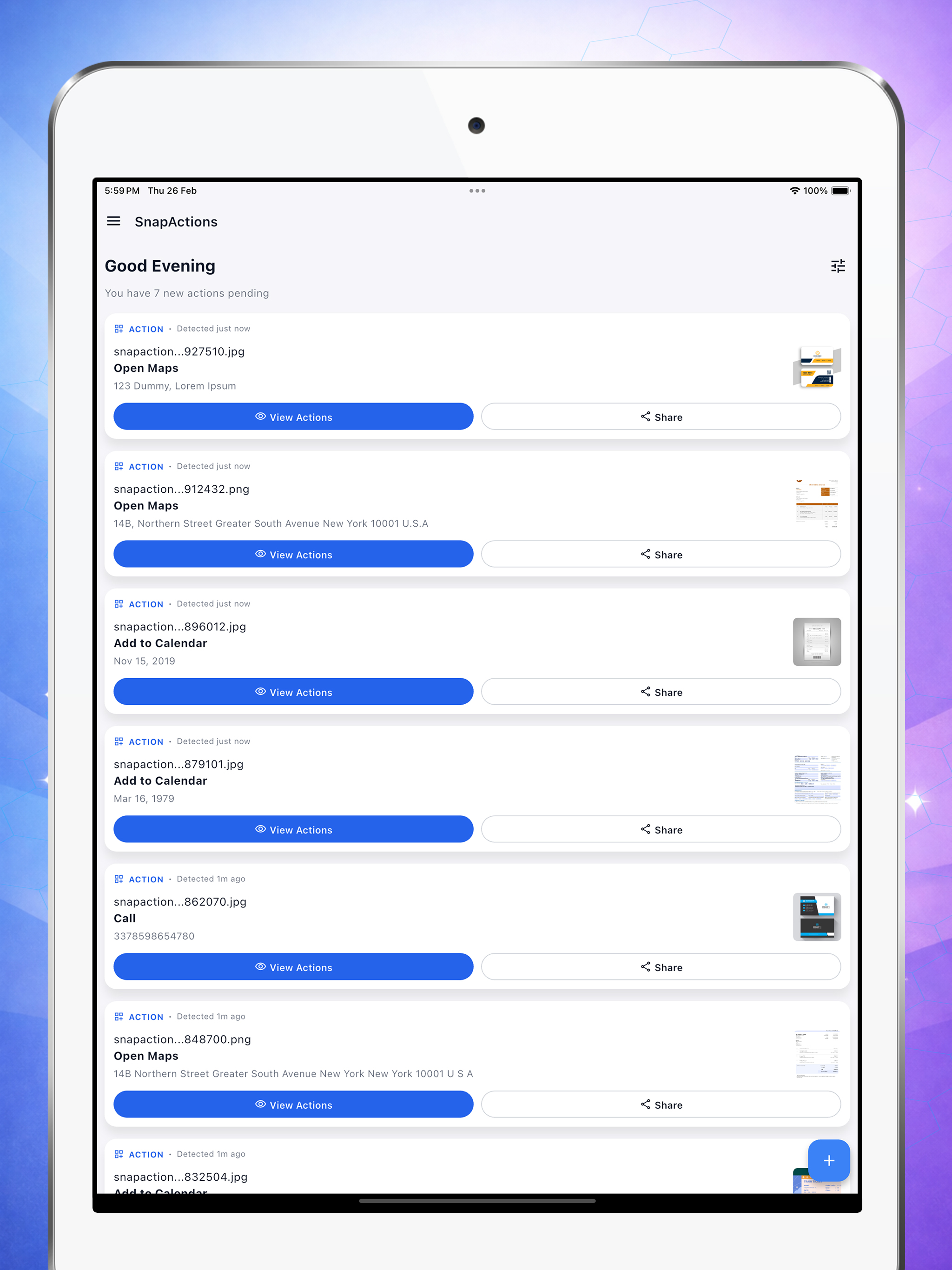 SnapActions - AI Reminders