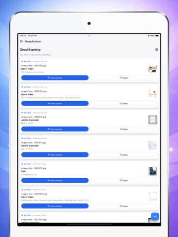 SnapActions - AI Reminders iPad screenshot