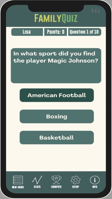 Screenshot #1 pour FamilyQuiz - Quiz