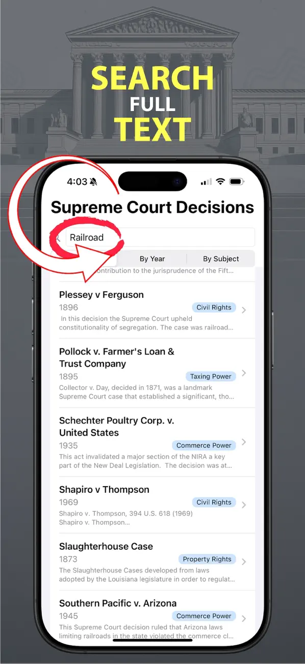 Screenshot #2 pour Supreme Court Decisions