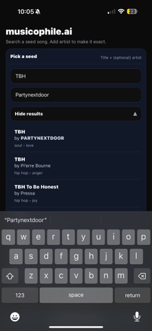 musicophile.ai screenshot