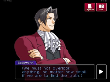Ace Attorney INVESTIGATIONS iPad screenshot