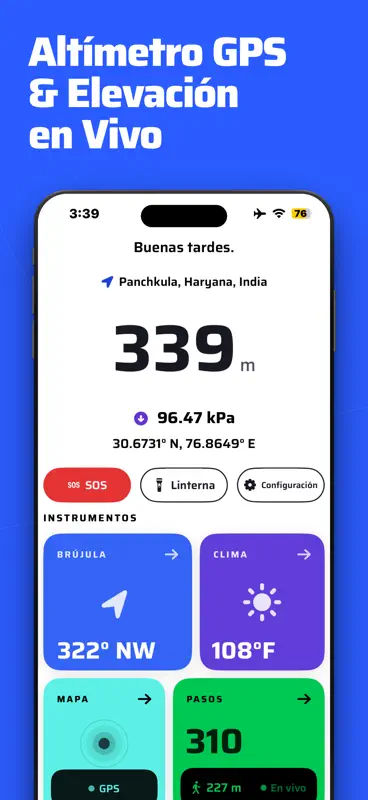 Altímetro - Altitud y Brújula screenshot 1 of 8
